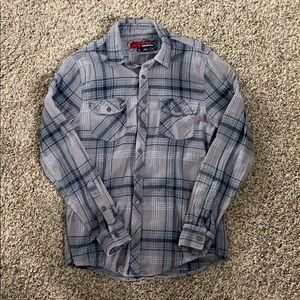 GREY AND BLUE FLANNEL